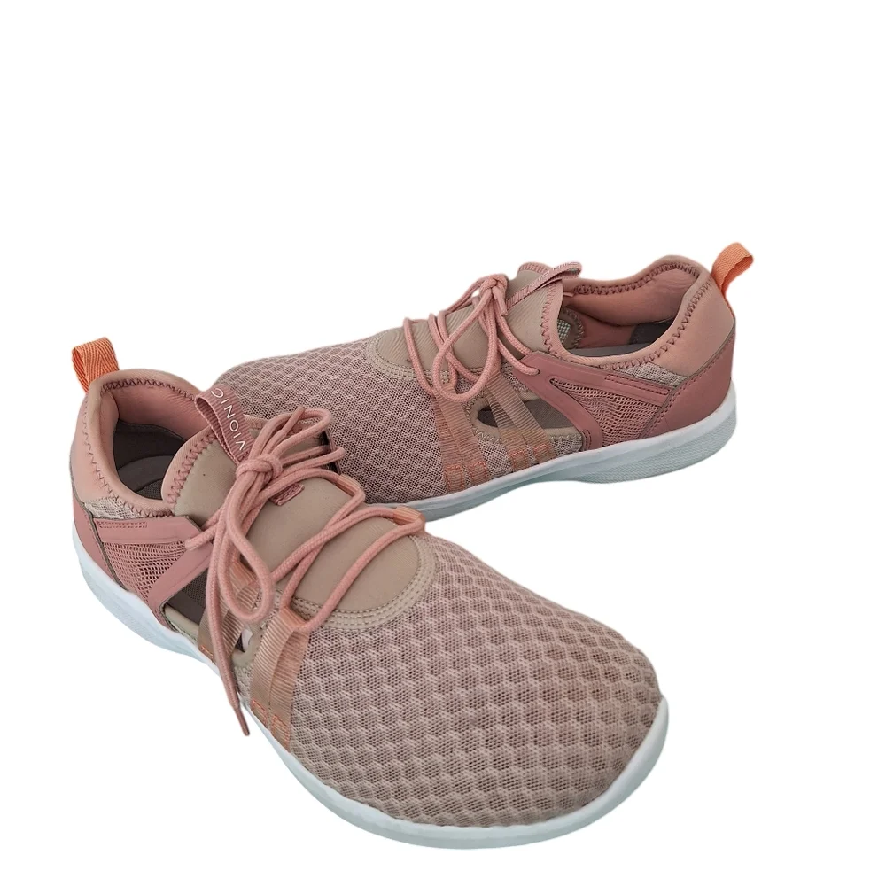 Vionic Women's Adore Dusty Pink Mesh Leather Acitve Sneakers Shoes Size 9